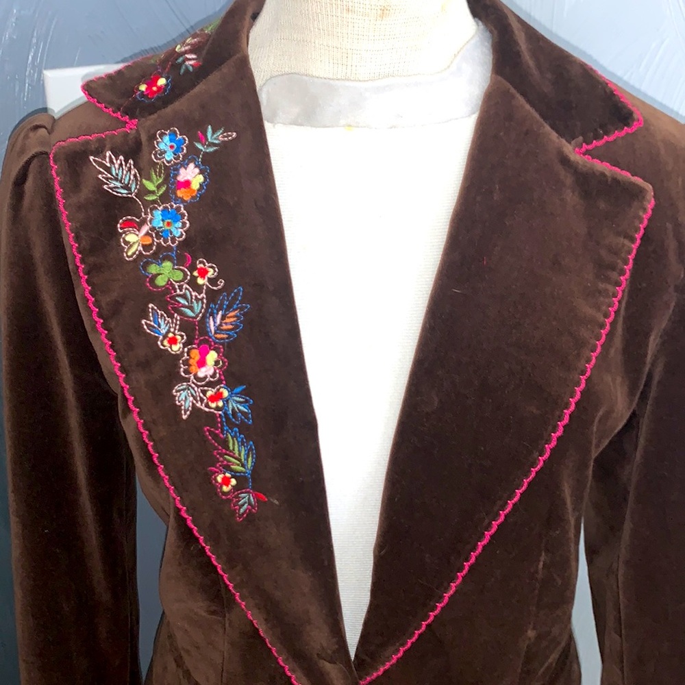 VINTAGE MODA International Embroidered Blazer sz 10
